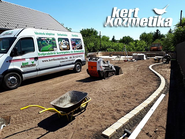 Íves ágyásszegélyek kivitelezése Gyömrőn