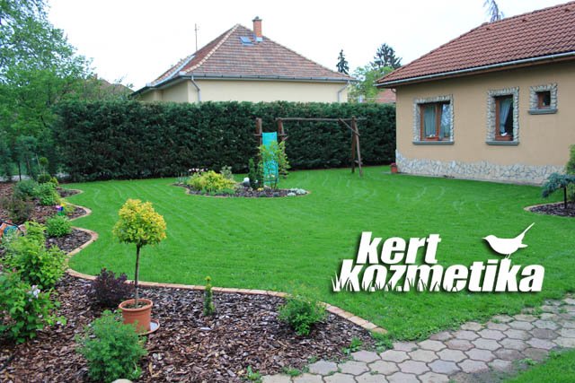Kertépítés Mátyásföldön – első fűnyírás után