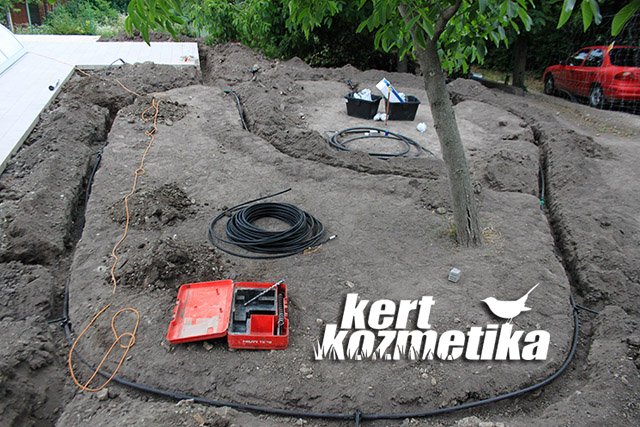 Öntözőrendszer árokásás – Szentendre